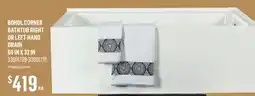 Canac Bohol Corner Bathtub Right-Hand Drain 60 in x 32 in offer