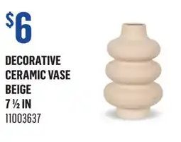 Canac Decorative Ceramic Vase Beige offer