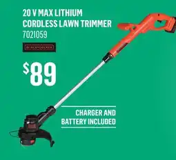 Canac 20 V Max Lithium Cordless Lawn Trimmer offer