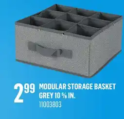Canac Modular Storage Basket Grey 10 5/8 in offer