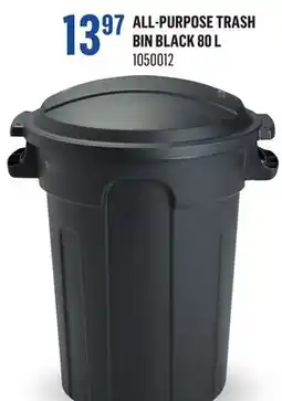 Canac All-Purpose Trash Bin Black offer