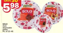 Rossy SOLO Asst. disposable plates offer