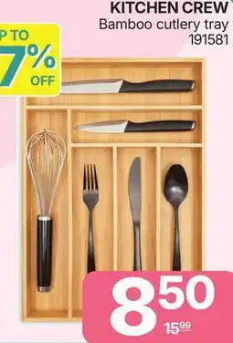 Rossy KITCHEN CREW Bamboo cutlery tray offer
