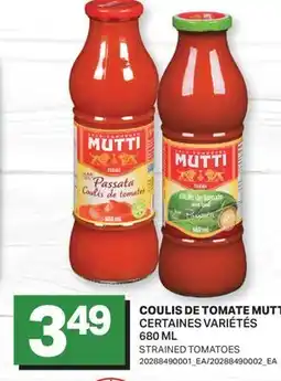 L'Intermarché COULIS DE TOMATE | STRAINED TOMATOES offer