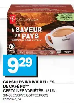 L'Intermarché CAPSULES INDIVIDUELLES DE CAFÉ | SINGLE SERVE COFFEE PODS, 12 UN offer