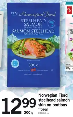 Loblaws Norwegian Fjord steelhead salmon skin on portions offer