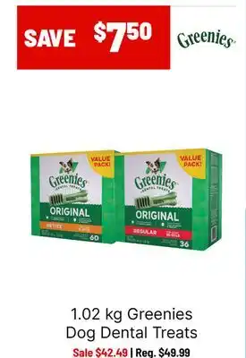 Ren’s Pets Depot Greenies Dog Dental Treats offer
