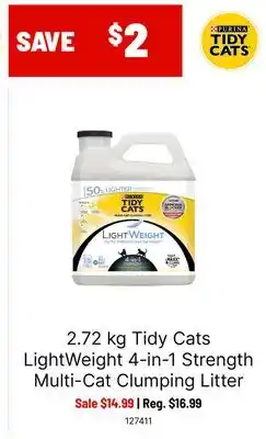 Ren’s Pets Depot Tidy Cats LightWeight 4-in-1 Strength Multi-Cat Clumping Litter offer