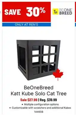 Ren’s Pets Depot BeOneBreed Katt Kube Solo Cat Tree offer