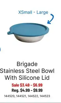 Ren’s Pets Depot Brigade Stainless Steel Bowl With Silicone Lid offer