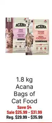 Ren’s Pets Depot Acana Bags of Cat Food offer