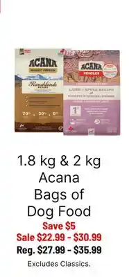 Ren’s Pets Depot Acana Bags of Dog Food offer