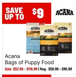 Ren’s Pets Depot Acana Bags of Puppy Food offer