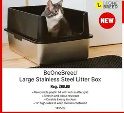 Ren’s Pets Depot BeOneBreed Large Stainless Steel Litter Box offer