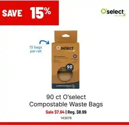 Ren’s Pets Depot O'select Compostable Waste Bags offer
