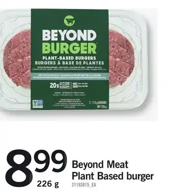 Loblaws Beyond Meat Plant Based burger offer