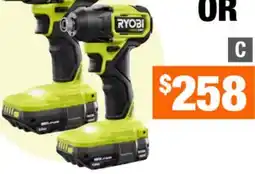 Home Depot Compact 1/2 Drill and impact driver kit includes (2) 1.5 Ah batteries and charger offer