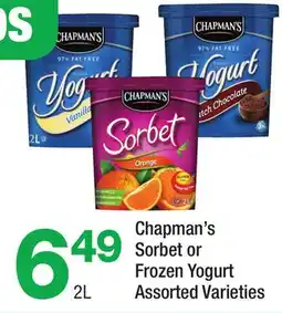 Highland Farms Chapman's Sorbet or Frozen Yogurt offer