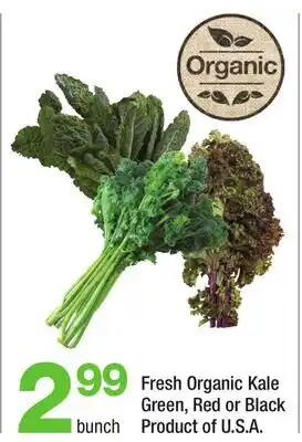 Highland Farms Fresh Organic Kale Green, Red or Black offer