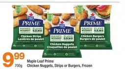 Highland Farms Maple Leaf Prime Chicken Nuggets, Strips or Burgers, Frozen offer