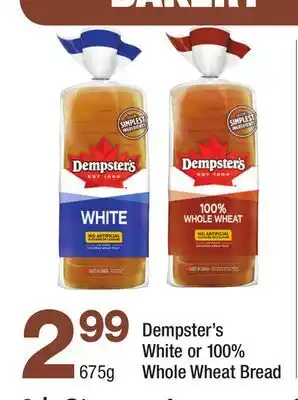 Highland Farms Dempster's White or 100% Whole Wheat Bread offer