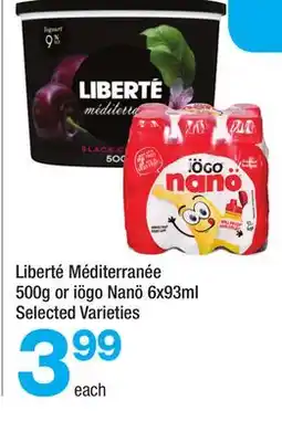 Highland Farms Liberté Méditerranée 500g or iögo Nanö offer
