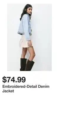 H&M Embroidered-Detail Denim Jacket offer