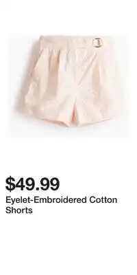 H&M Eyelet-Embroidered Cotton Shorts offer