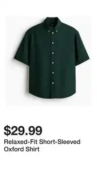 H&M Relaxed-Fit Short-Sleeved Oxford Shirt offer