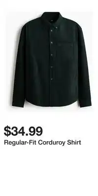 H&M Regular-Fit Corduroy Shirt offer