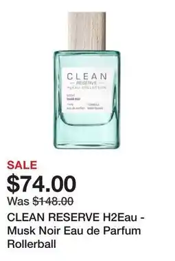 Sephora CLEAN RESERVE H2Eau - Musk Noir Eau de Parfum Rollerball offer