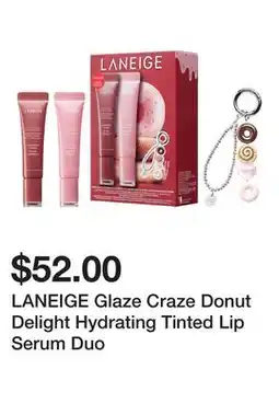 Sephora LANEIGE Glaze Craze Donut Delight Hydrating Tinted Lip Serum Duo offer