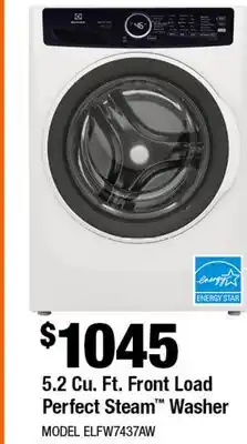 Home Depot 5.2 Cu. Ft. Washer offer