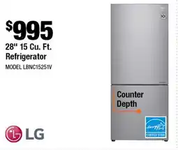 Home Depot 28 15 Cu. Ft. Refrigerator offer