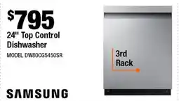 Home Depot 24 Top Control Dishwasher offer