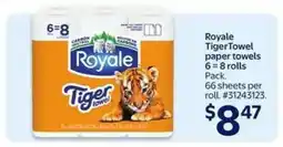 Walmart Royale TigerTowel paper towels offer