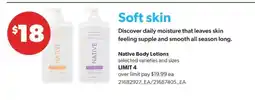 Real Canadian Superstore Native Body Lotions offer