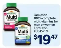 Walmart JAMIESON 100% COMPLETE MULTIVITAMINS offer