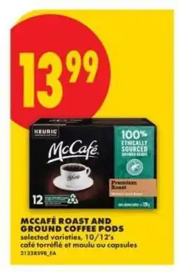 No Frills MCCAFE ROAST AND GROUND COFFEE PODS offer