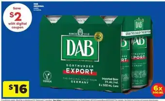 Real Canadian Liquorstore DAB Original Lager offer