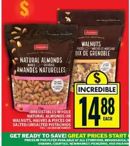 Food Basics Irresistibles Whole Natural Almonds or Walnuts offer
