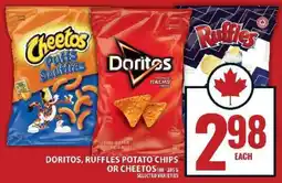 Food Basics Doritos, Ruffles Potato Chips or Cheetos offer