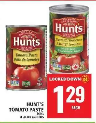 Food Basics Hunt's Tomato Paste offer