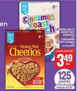 Food Basics General Mills Honey Nut Cheerios & Cinnamon Toast Crunch offer