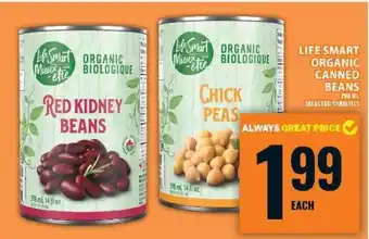 Food Basics Life Smart Organic Canned Beans offer