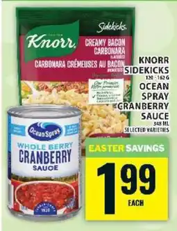 Food Basics Knorr Sidekicks / Ocean Spray Cranberry Sauce offer
