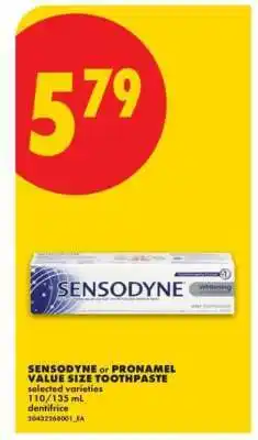No Frills Sensodyne or Pronamel Value Size Toothpaste offer