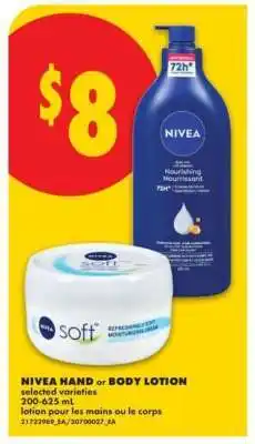 No Frills Nivea Hand or Body Lotion offer