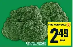 Food Basics BROCCOLI CROWNS offer