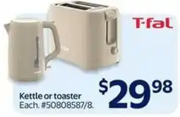 Walmart T-fal Kettle or Toaster offer